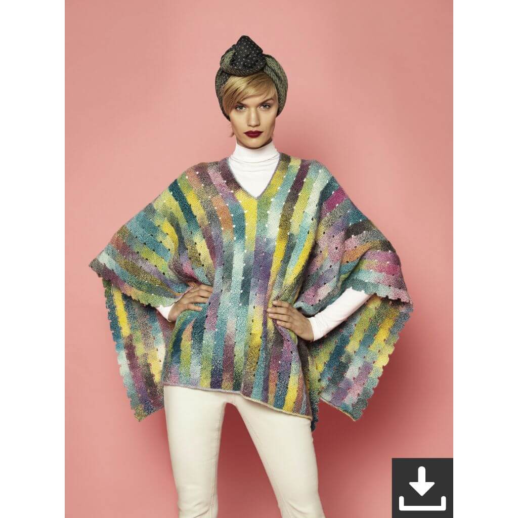 Schoppel Wolle Pattern Poncho Spectrum Garden Strickanleitung - Schoppel Wolle (PDF) Lieblingsgarn