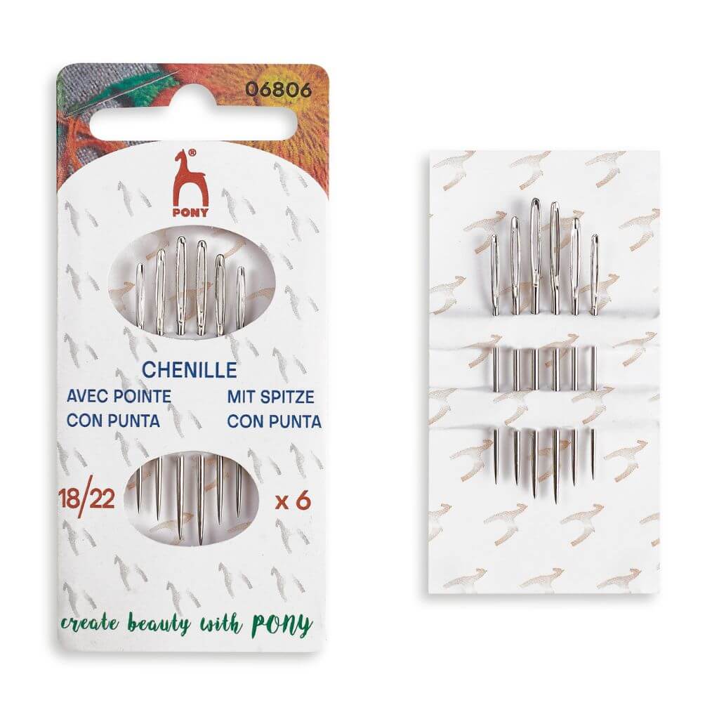 Pony Chenille Sticknadeln mit Spitze