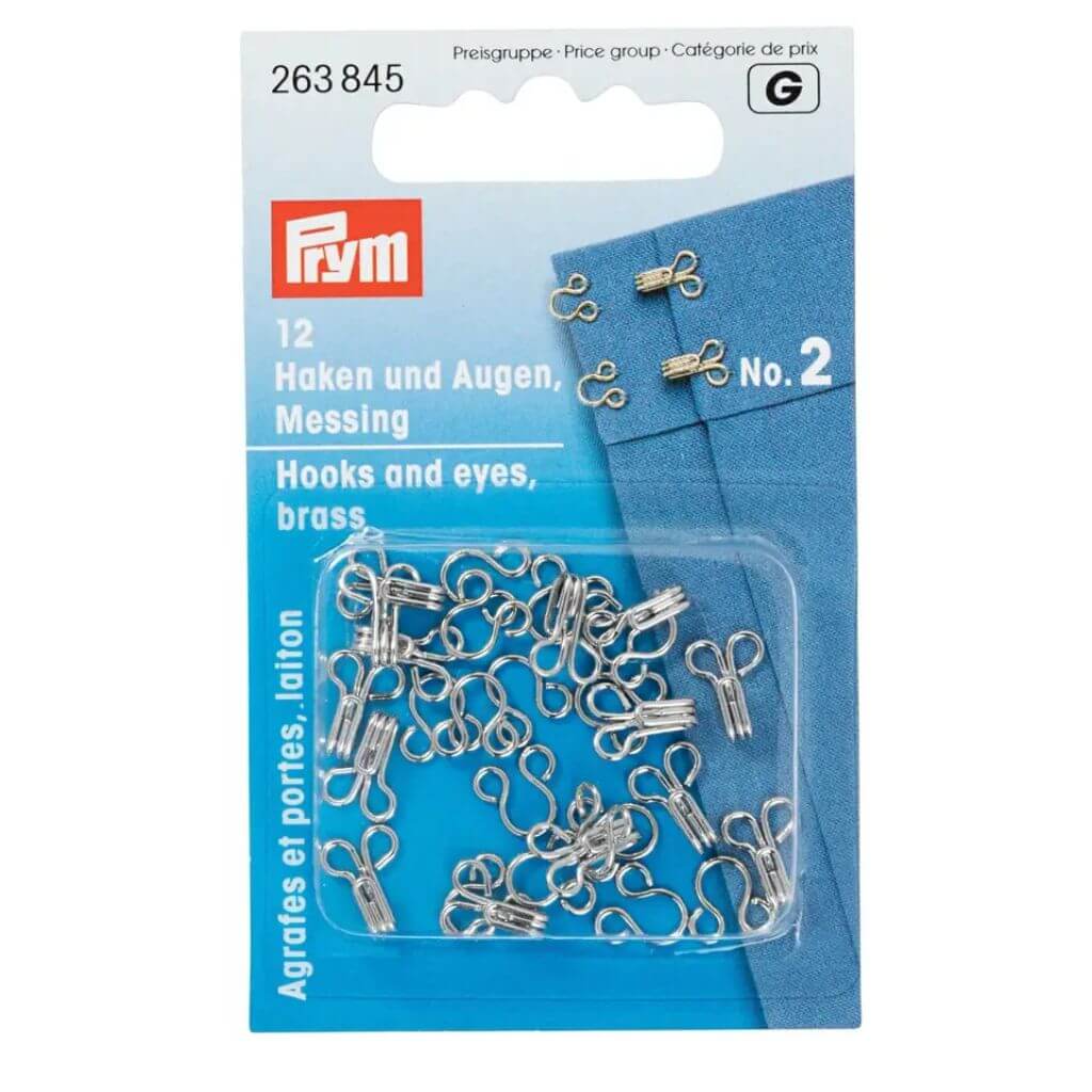 Prym Prym Federhaken und Augen Messing Lieblingsgarn