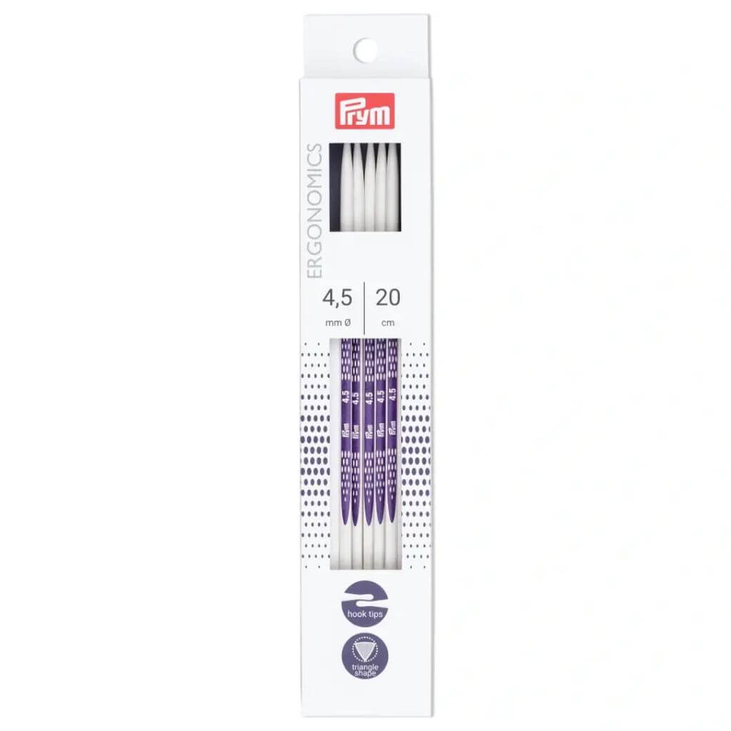 Prym 20 / 4,5 Prym Ergonomics Strumpfstricknadeln 20 cm Lieblingsgarn
