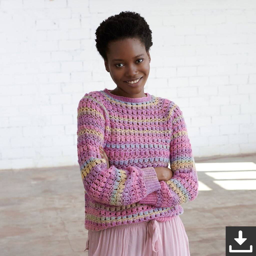 Katia Damen Pullover Bottom-Up Häkelanleitung - Katia (PDF) Lieblingsgarn