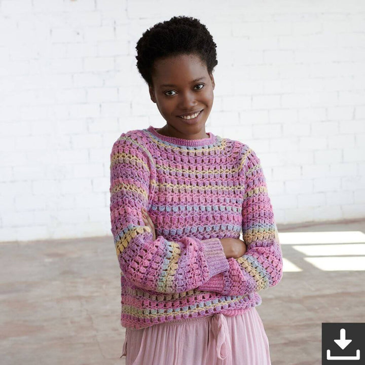 Katia Damen Pullover Bottom-Up Häkelanleitung - Katia (PDF) Lieblingsgarn