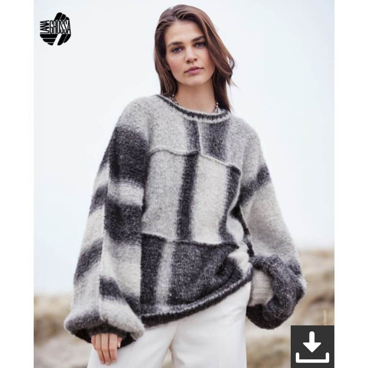 Lana Grossa Pattern Oversized Pullover Strickanleitung - Lana Grossa (PDF) Lieblingsgarn