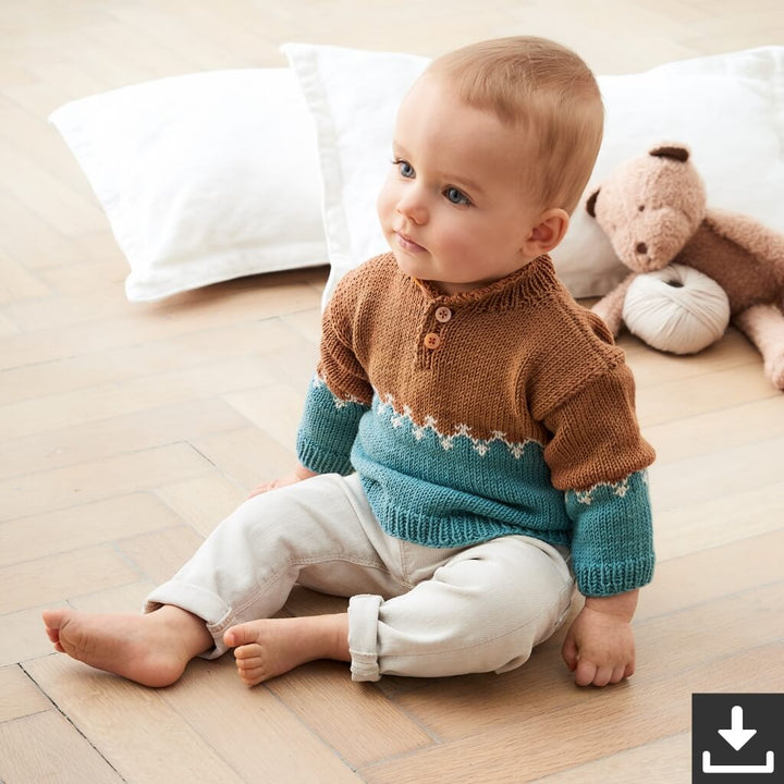 Lana Grossa Pattern Kleinkind Pullover Strickset - Lana Grossa (PDF) Lieblingsgarn