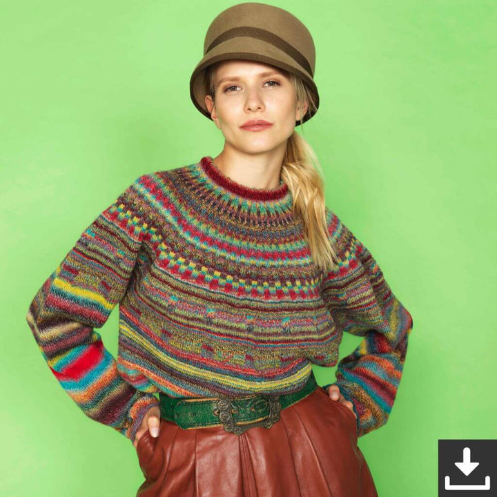 Schoppel Wolle Pattern Damen Pullover Tapetenwechsel Strickanleitung - Schoppel Wolle (PDF) Lieblingsgarn