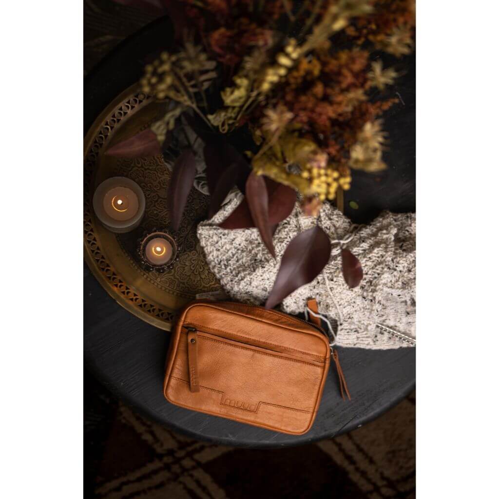 muud Whisky muud Sandnes - handgefertigte Ledertasche Lieblingsgarn