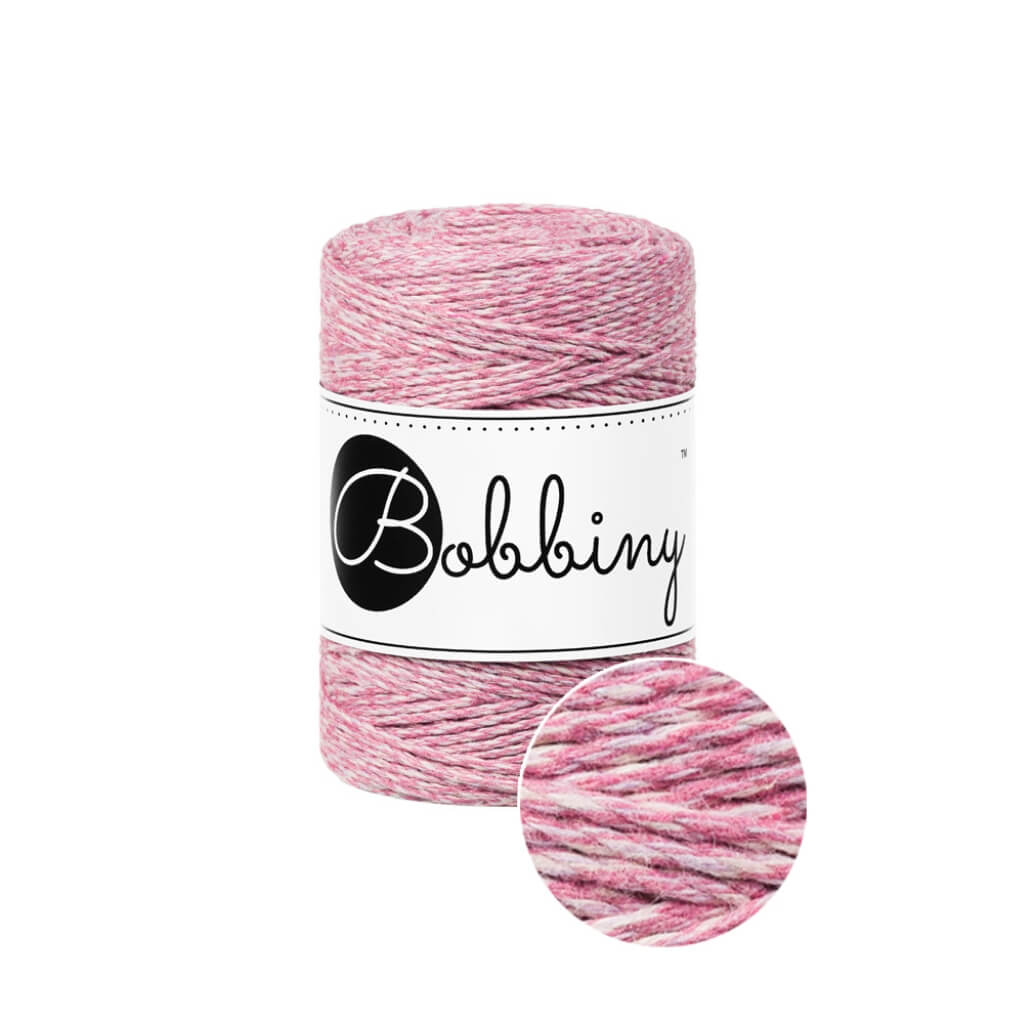 Bobbiny Makramee Garn 1,5 mm x 100 m gedreht Raspberry Shake Lieblingsgarn
