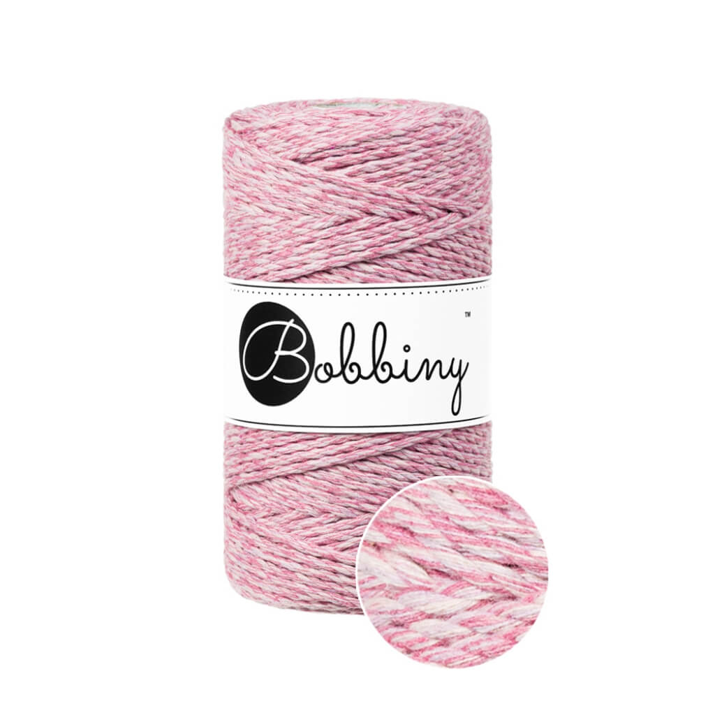 Bobbiny Makramee Garn 3mm gedreht Raspberry Shake Lieblingsgarn
