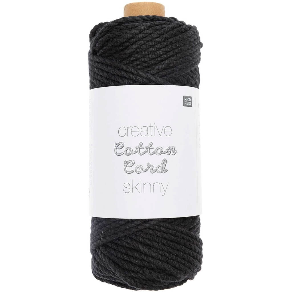 Rico Design Schwarz Rico Design Creative Cotton Cord Skinny 3mm x 55m Lieblingsgarn