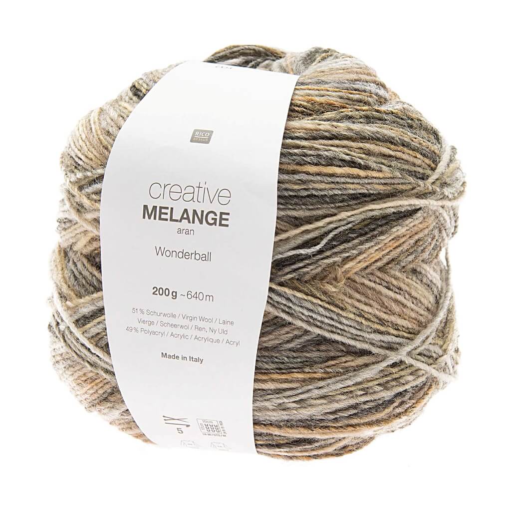 Rico Design 001 - Natur Mix Rico Design Creative Melange Aran Wonderball 200g Lieblingsgarn
