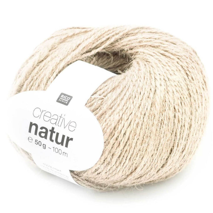 Rico Design 001 - Creme Rico Design Creative Natur 50 g - Hanfgarn Lieblingsgarn