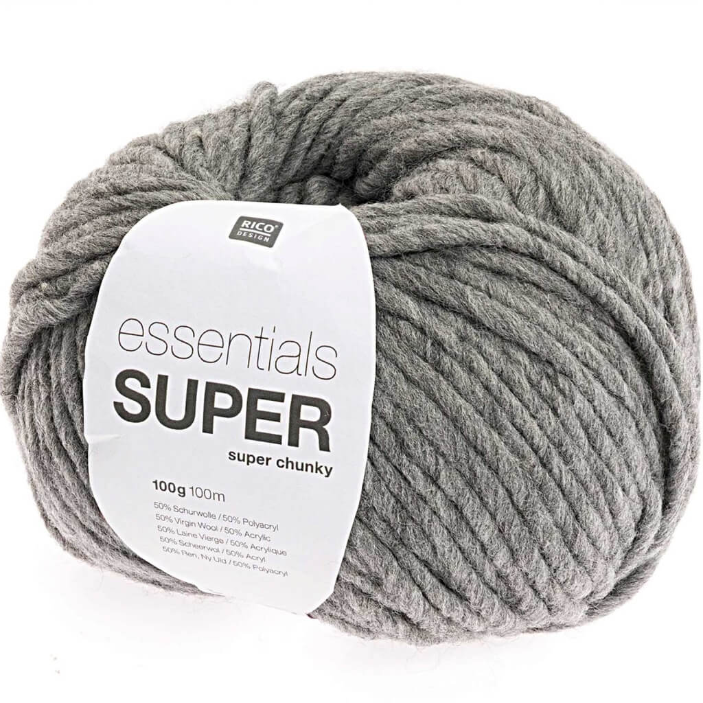 Rico Design 028 - Grau Rico Design Essentials Super Super Chunky - 100g Lieblingsgarn