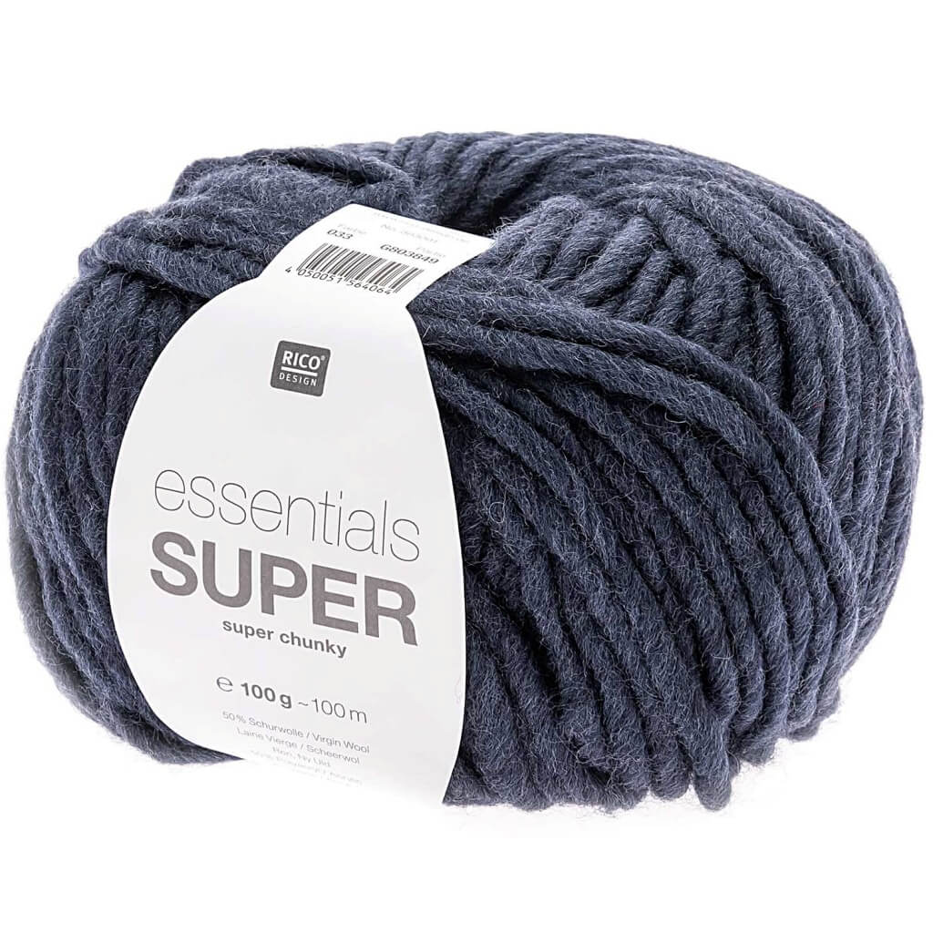Rico Design 033 - Nachtblau Rico Design Essentials Super Super Chunky - 100g Lieblingsgarn
