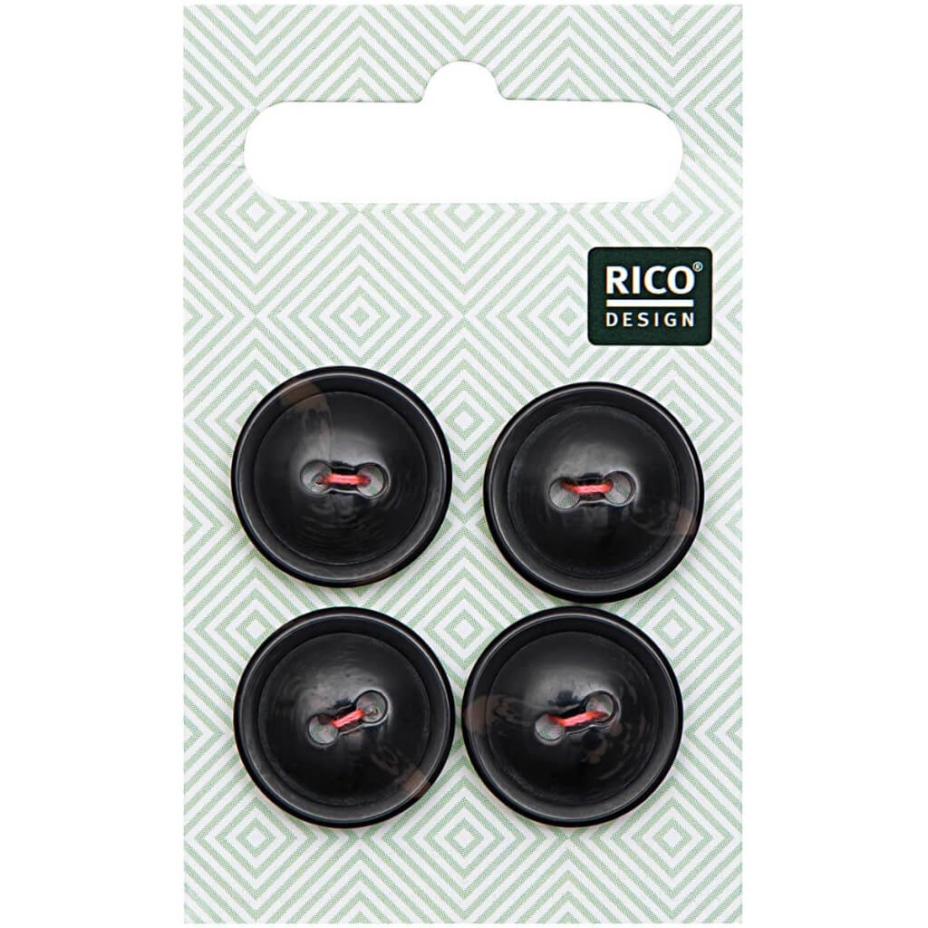 Rico Design Rico Design Knöpfe schwarz 17 mm Lieblingsgarn