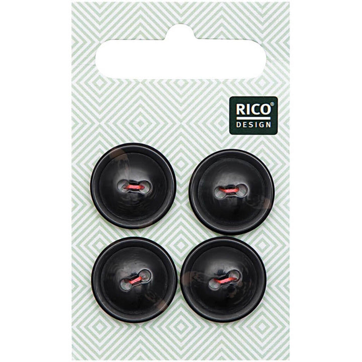 Rico Design Rico Design Knöpfe schwarz 17 mm Lieblingsgarn