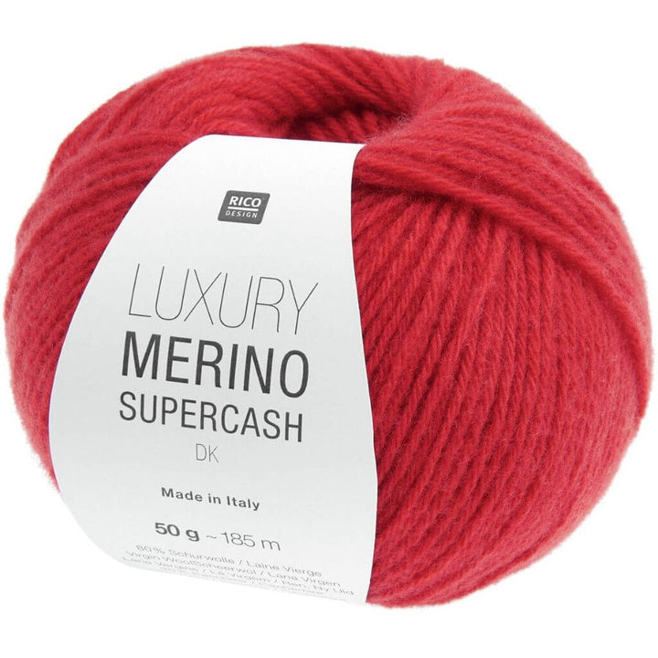 Rico Design 008 - Rot Rico Design Luxury Merino Supercash dk 50g Lieblingsgarn