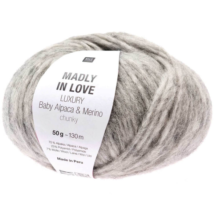 Rico Design 003 - Grau Rico Design Luxury Baby Alpaca &amp; Merino Chunky - Madly in love Lieblingsgarn