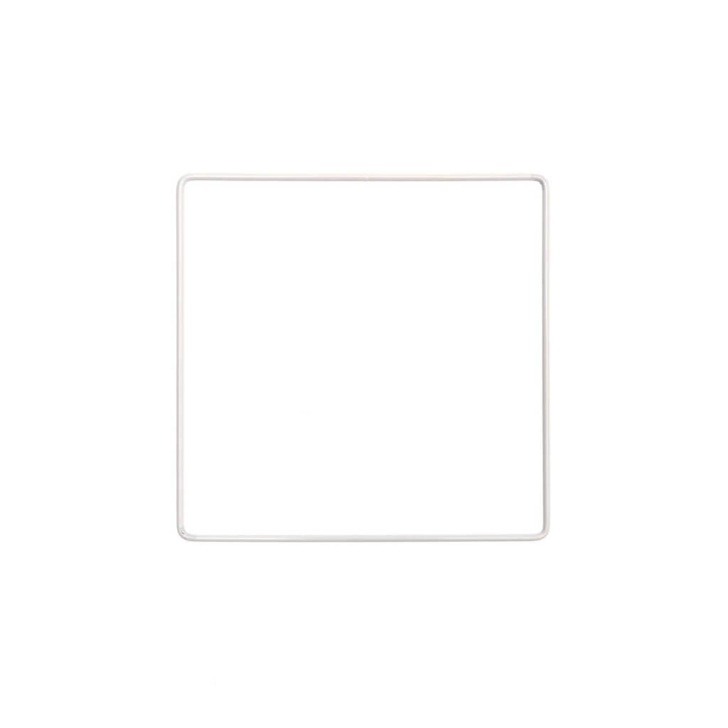 Rico Design 150 Rico Metallring Quadrat Weiss 10 - 30 cm Lieblingsgarn