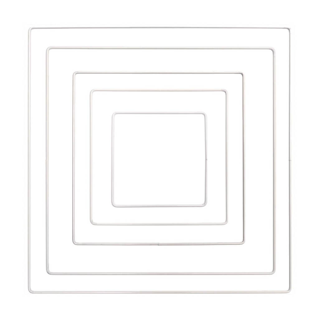 Rico Design Rico Metallring Quadrat Weiss 10 - 30 cm Lieblingsgarn