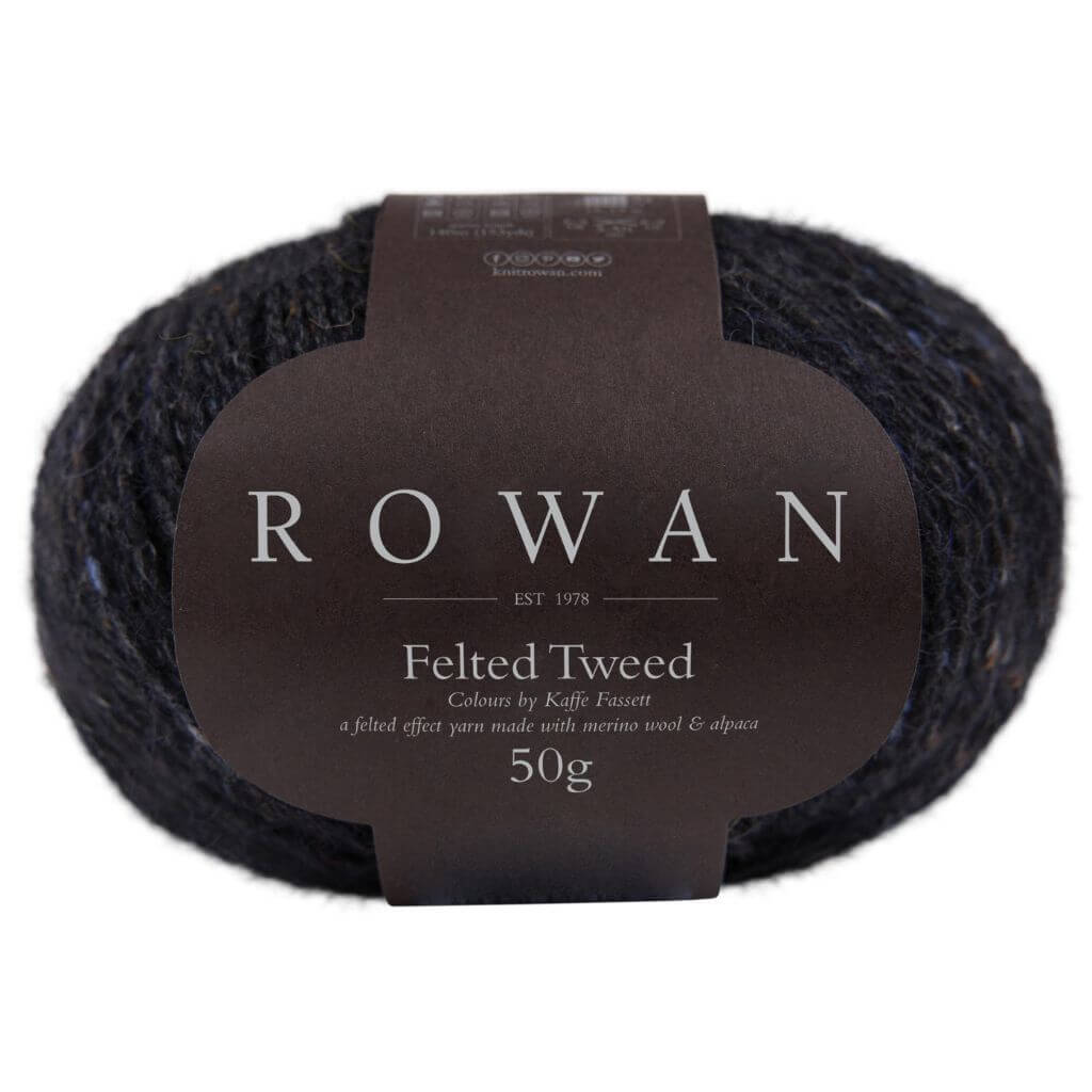 Rowan Felted Tweed, Farbe 211 black – Alpaka, Schurwolle und Viskose bei Lieblingsgarn