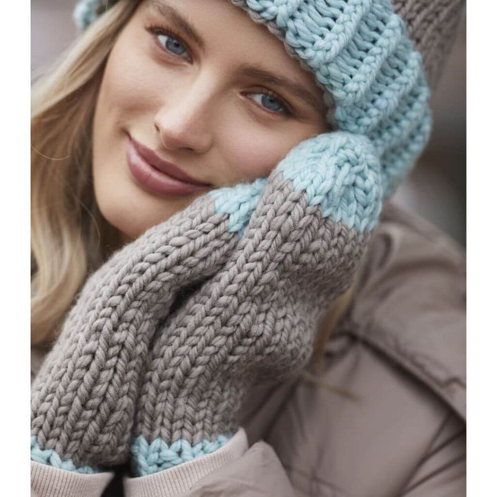 Rowan Big Wool gestreifte Fäustlinge - Rowan Quick Knits Lieblingsgarn