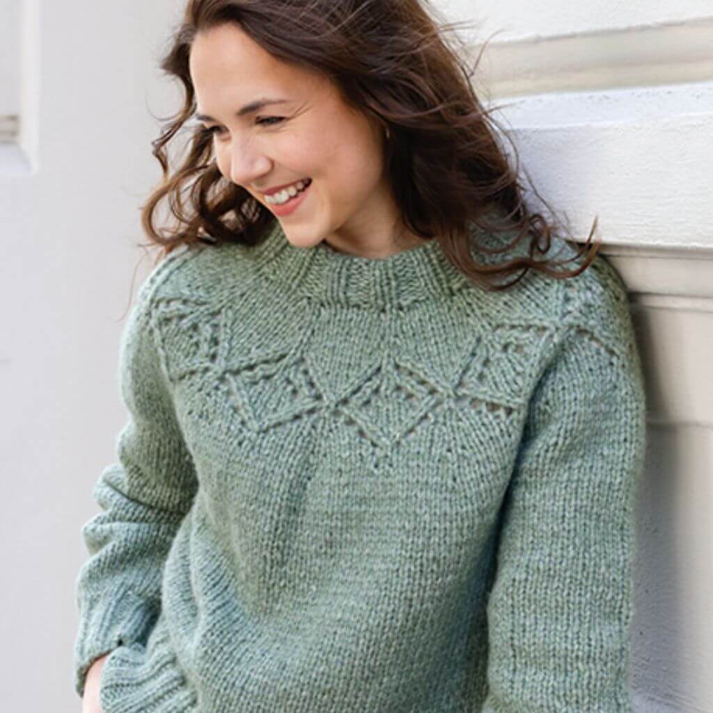 Drops Design Pattern Damen Pullover Sage Advice Strickset - Drops (PDF) Lieblingsgarn