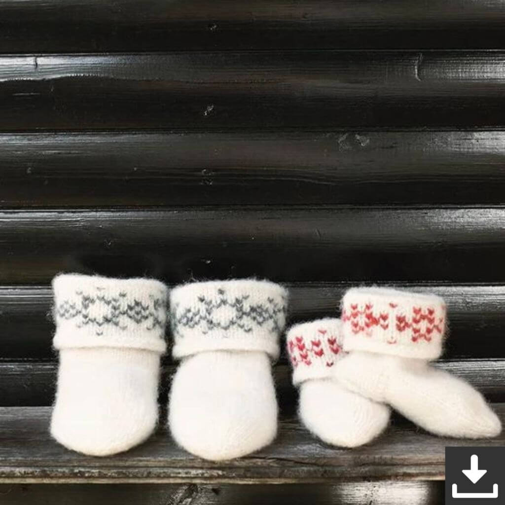 Sandnes Garn Pattern Gefilzte Schnee-Kristall-Socken Strickanleitung - Sandnes Garn (PDF) Lieblingsgarn