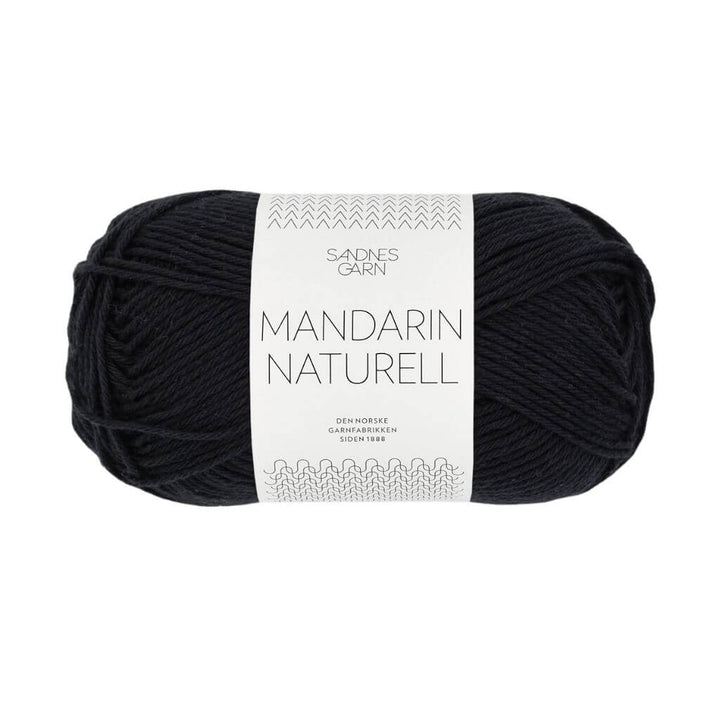 Sandnes Garn 1099 - Svart Sandnes Garn Mandarin Naturell - 50g Lieblingsgarn