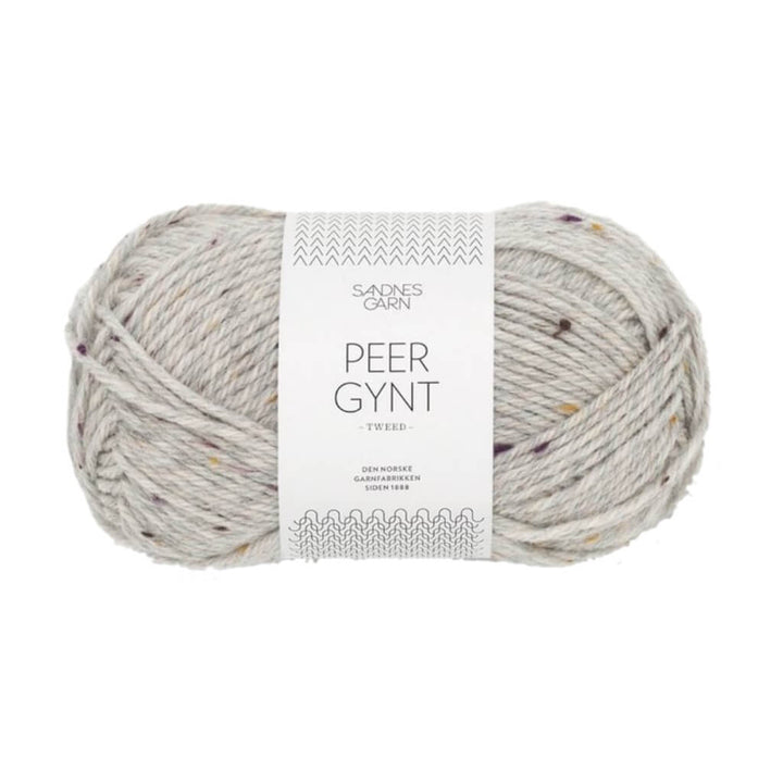 Sandnes Garn Peer Gynt 50 g - Reine Schurwolle 1035 - Lys Gråmelert Løvfall Tweed Lieblingsgarn