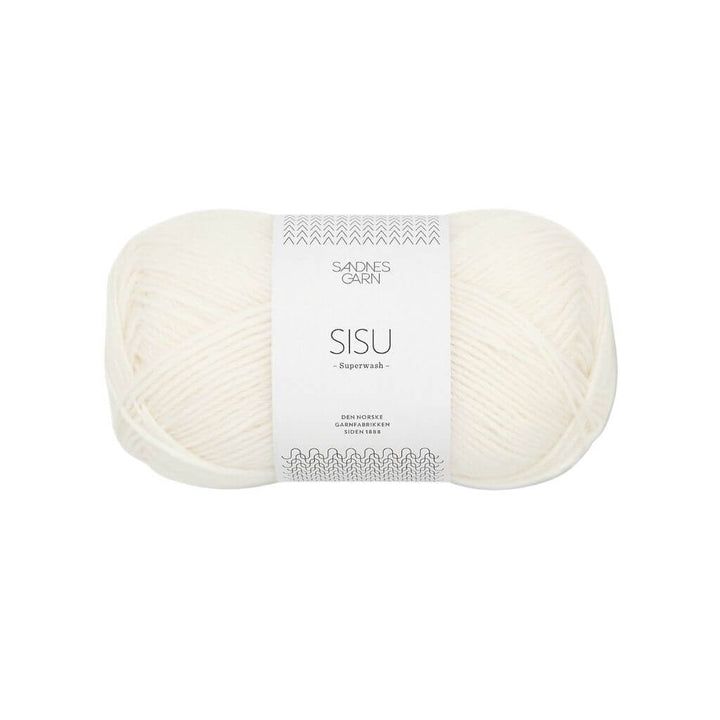 Sandnes Garn 1002 - Hvit Sandnes Garn Sisu 50 g - Sockenwolle Superwash Lieblingsgarn