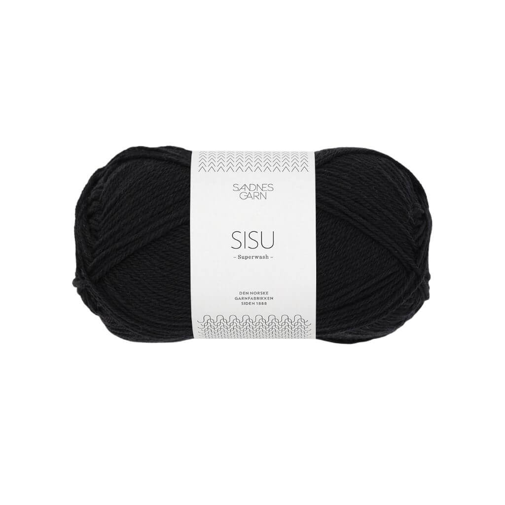 Sandnes Garn 1099 - Svart Sandnes Garn Sisu 50 g - Sockenwolle Superwash Lieblingsgarn