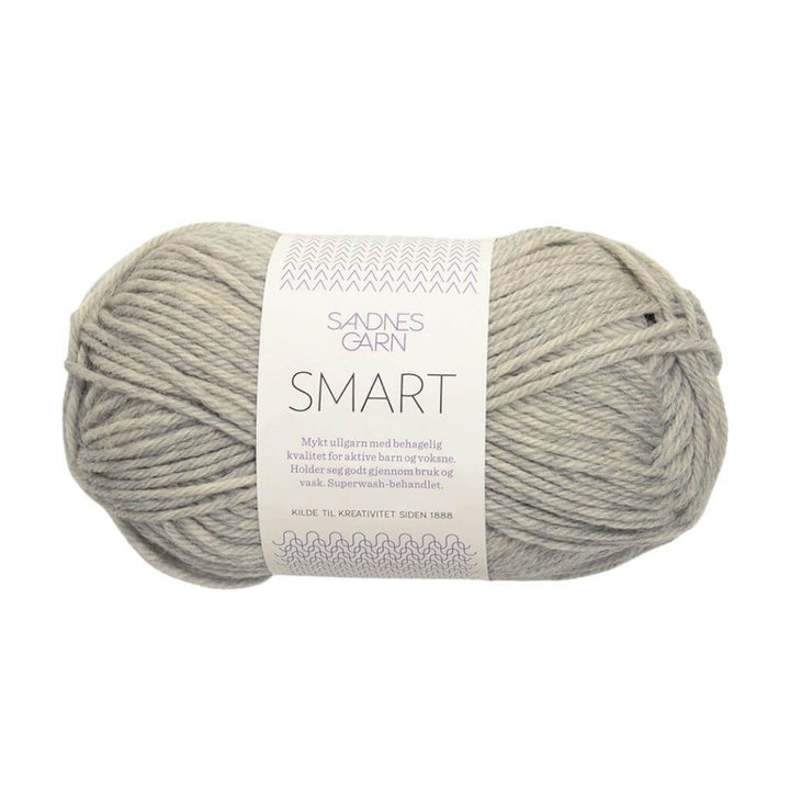 Sandnes Garn Smart - 50g 1032 - Lys Gråmelert Lieblingsgarn