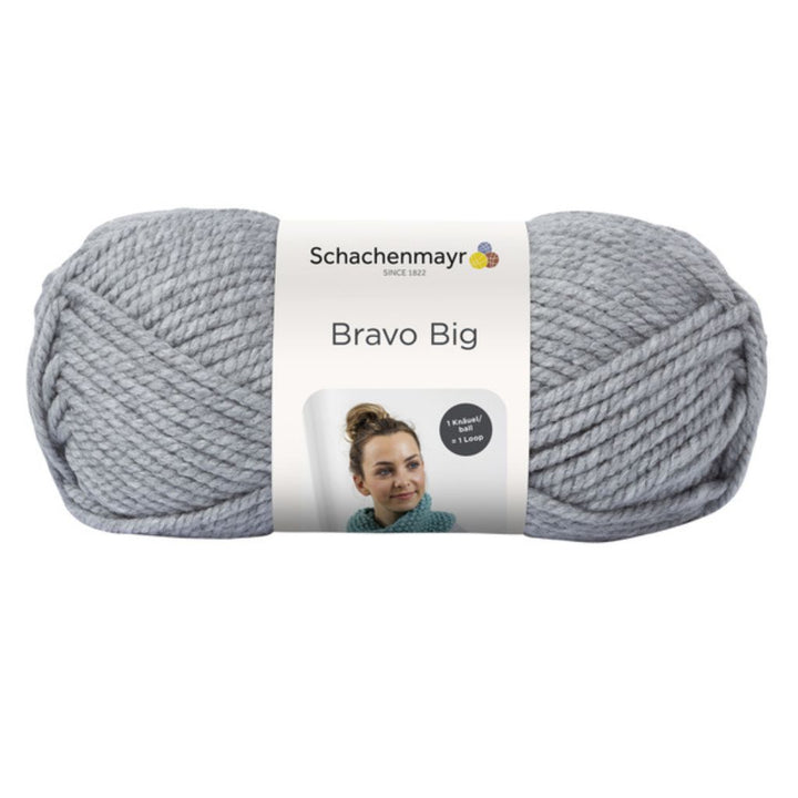 Schachenmayr 190 - Hellgrau Meliert Schachenmayr Bravo Big 200g Lieblingsgarn