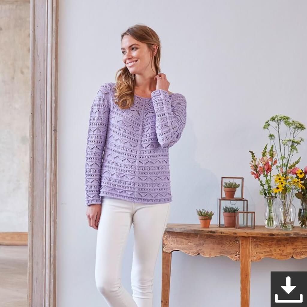 Schachenmayr Shirt im Ajourmuster Strickset - Schachenmayr (PDF) Lieblingsgarn