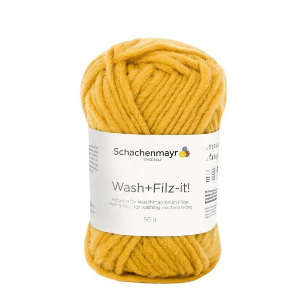 Schachenmayr 43 - Mustard Schachenmayr Wash+Filz-it! Filzwolle 50g Lieblingsgarn