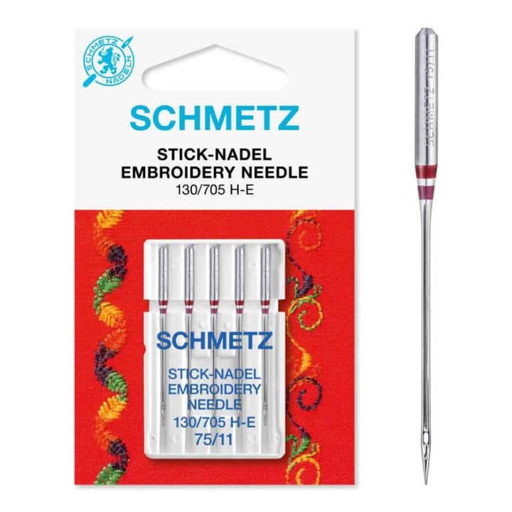 Schmetz 75 Schmetz 130/705 H-E Sticknadel Lieblingsgarn