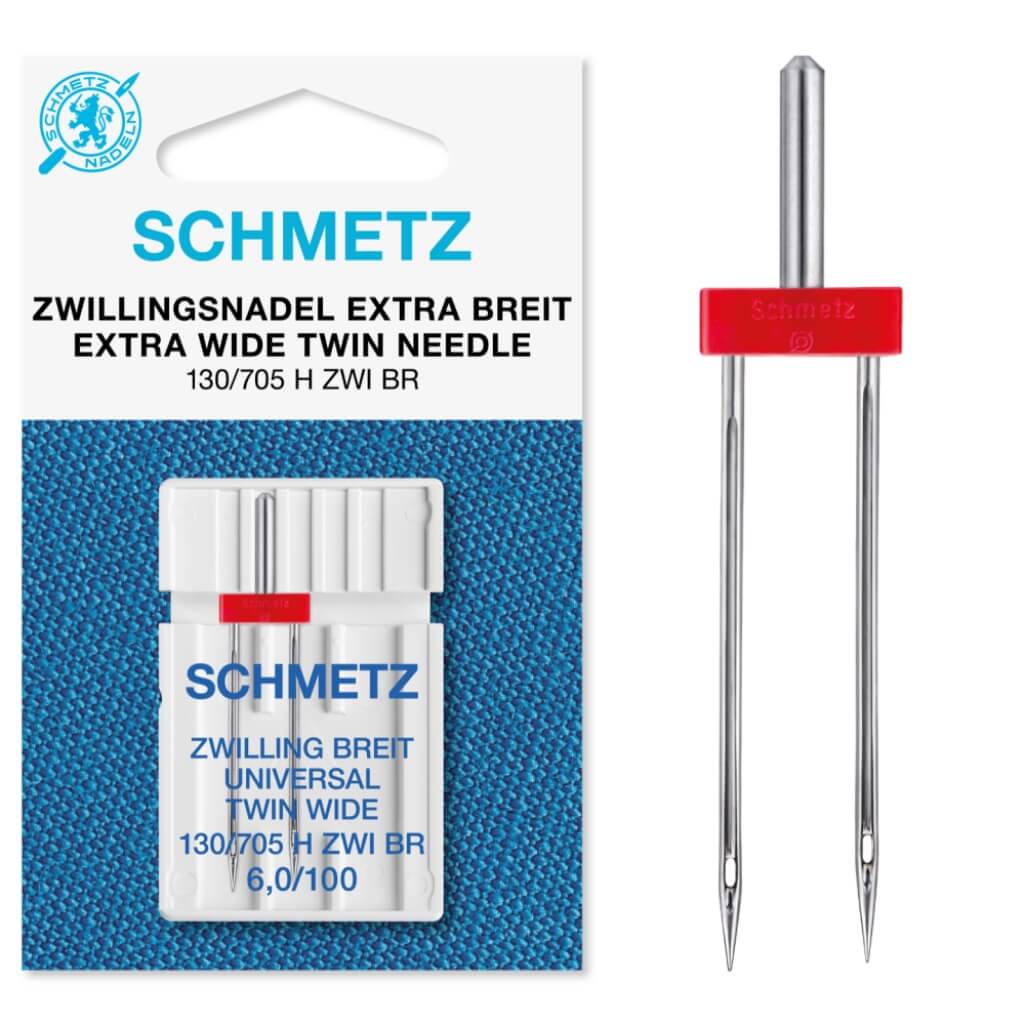 Schmetz Universal Zwillingsnadel 130/705 H-ZWI, Farbe 100 – Metall bei Lieblingsgarn