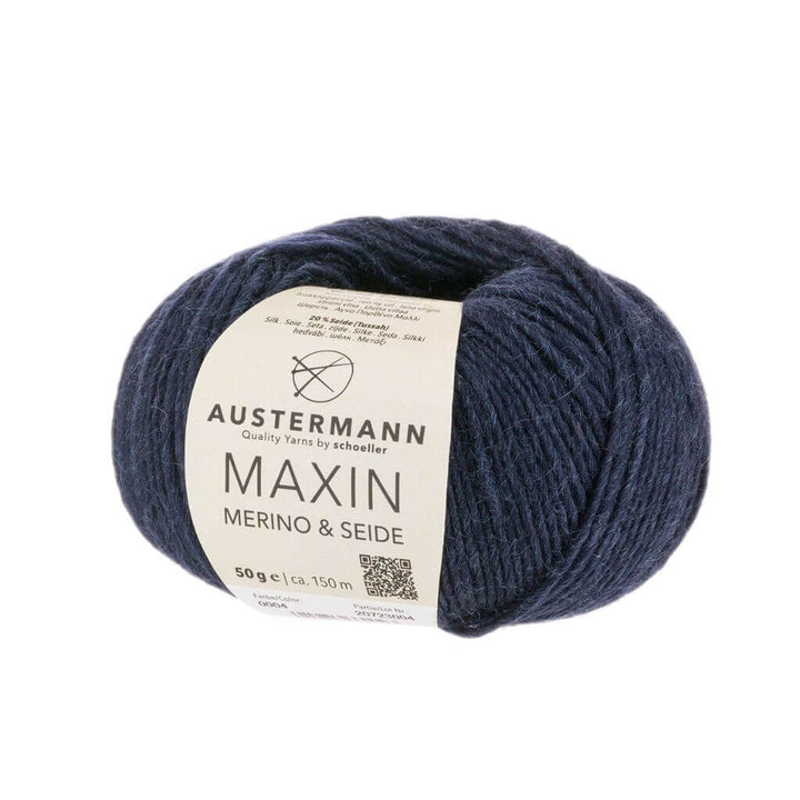 Austermann 04 - Marine Austermann Maxin Marino &amp; Seide 50g Lieblingsgarn