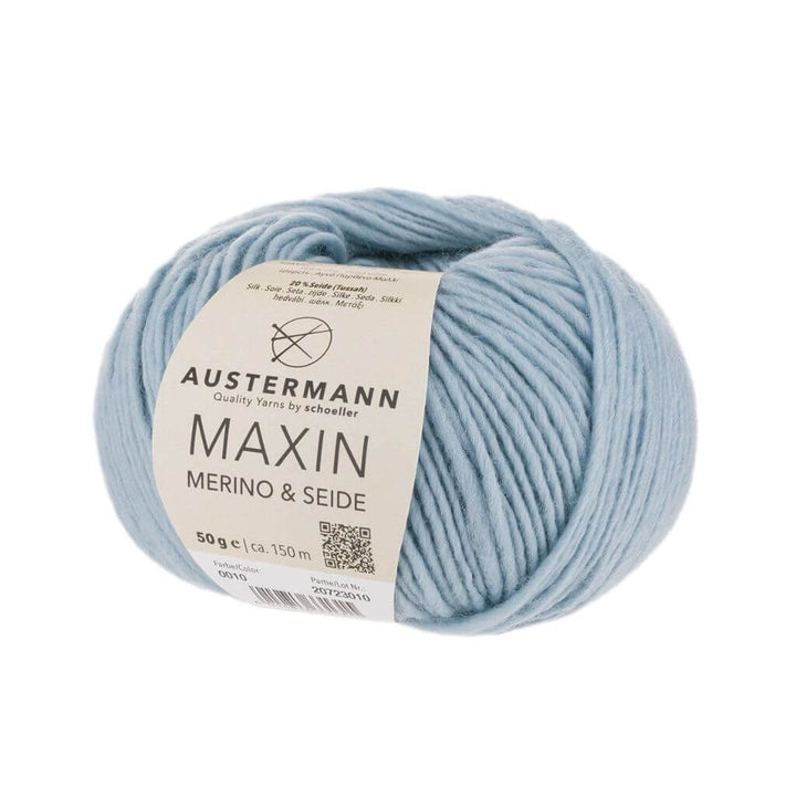 Austermann 10 - Eisblau Austermann Maxin Marino &amp; Seide 50g Lieblingsgarn
