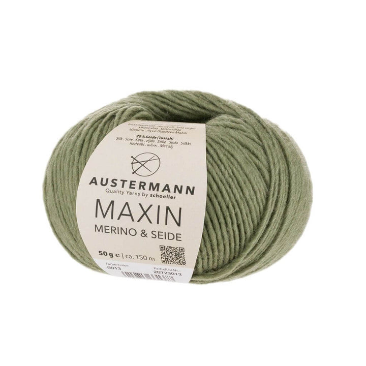 Austermann 13 - Oliv Austermann Maxin Marino &amp; Seide 50g Lieblingsgarn