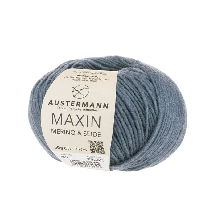 Austermann 14 - Grau Austermann Maxin Marino &amp; Seide 50g Lieblingsgarn