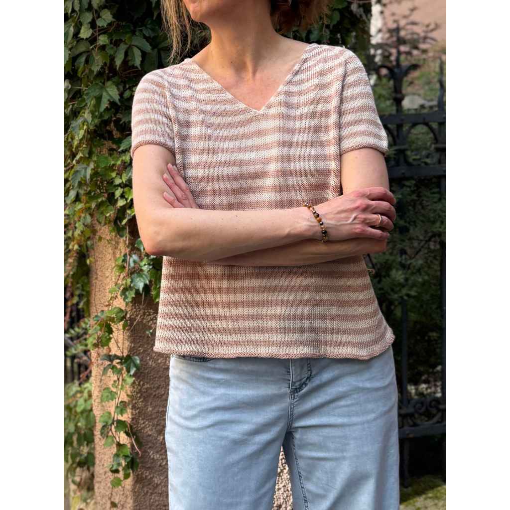 Shirt Stripy Linen Tee Strickanleitung - Christina Koerber-Reith (PDF)