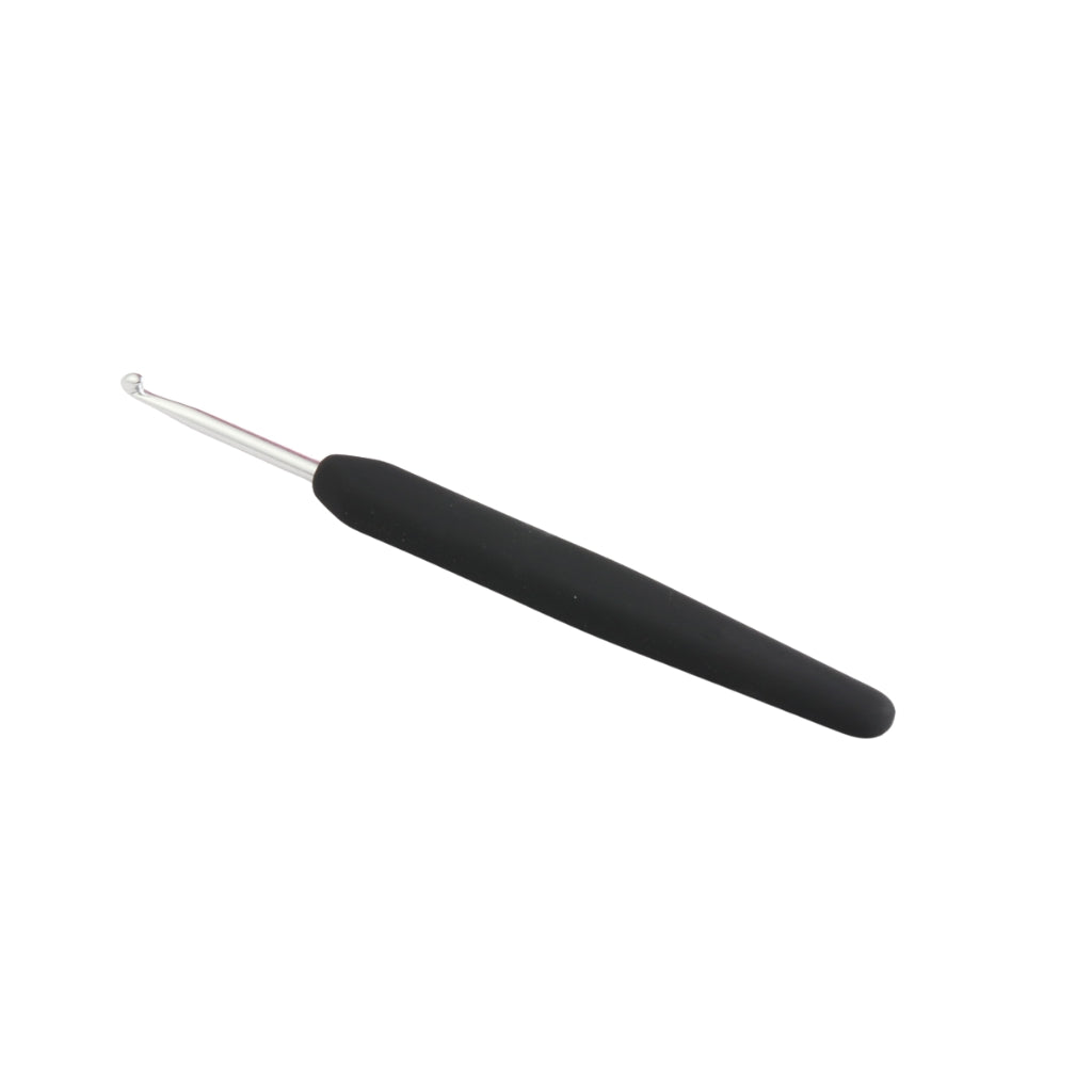 KnitPro Aluminium Häkelnadel Softgriff schwarz