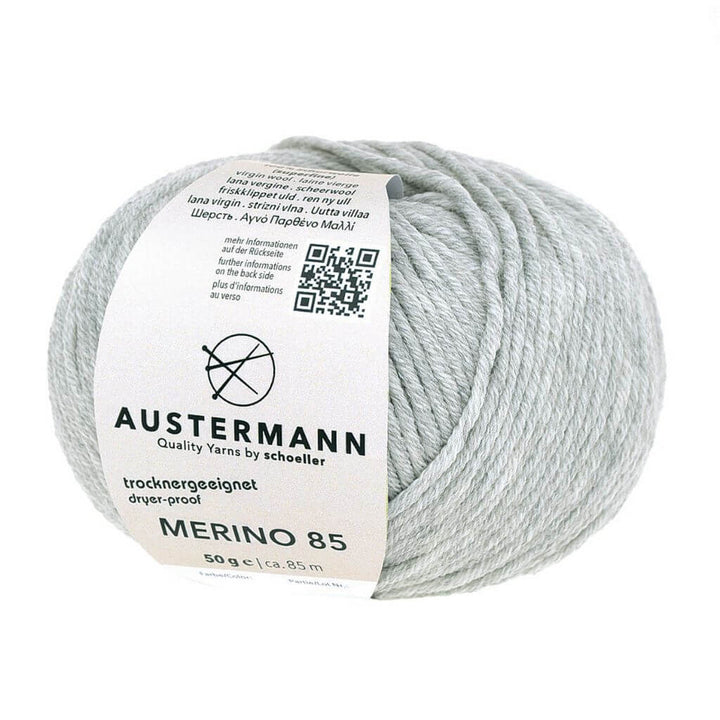 Austermann Merino 85, Farbe 63 Hell Graumliert – Merino und Schurwolle bei Lieblingsgarn