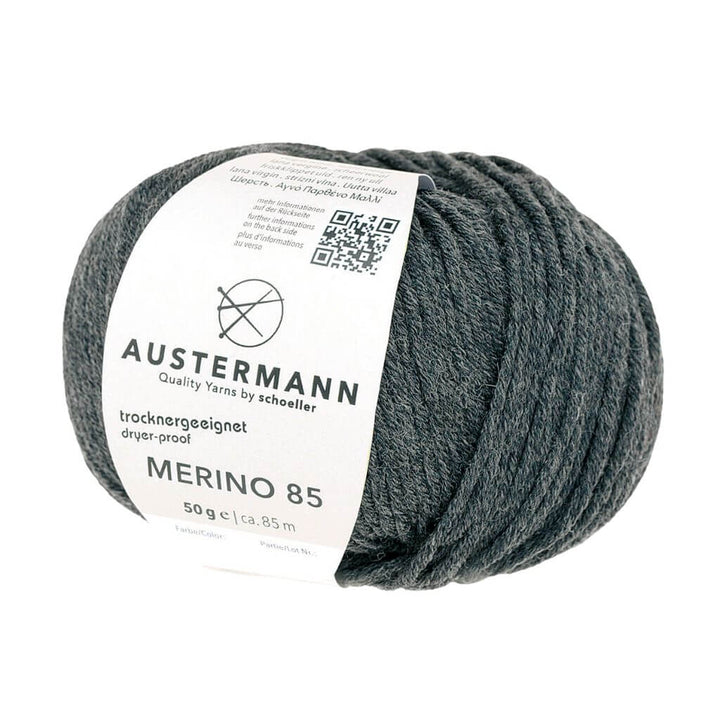 Austermann Merino 85, Farbe 64 Anthrazitmeliert – Merino und Schurwolle bei Lieblingsgarn