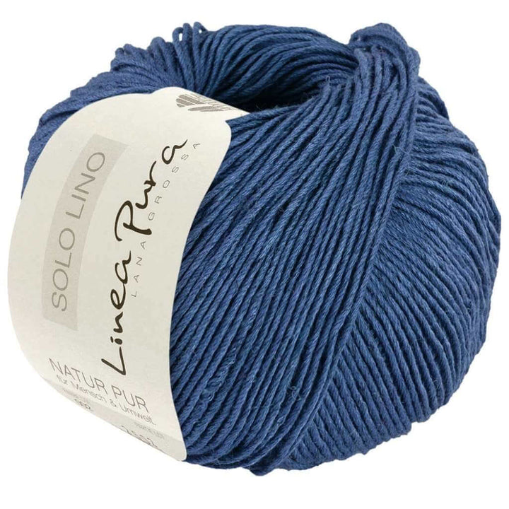 Lana Grossa 76 - Blau Lana Grossa Solo Lino 50 g Lieblingsgarn