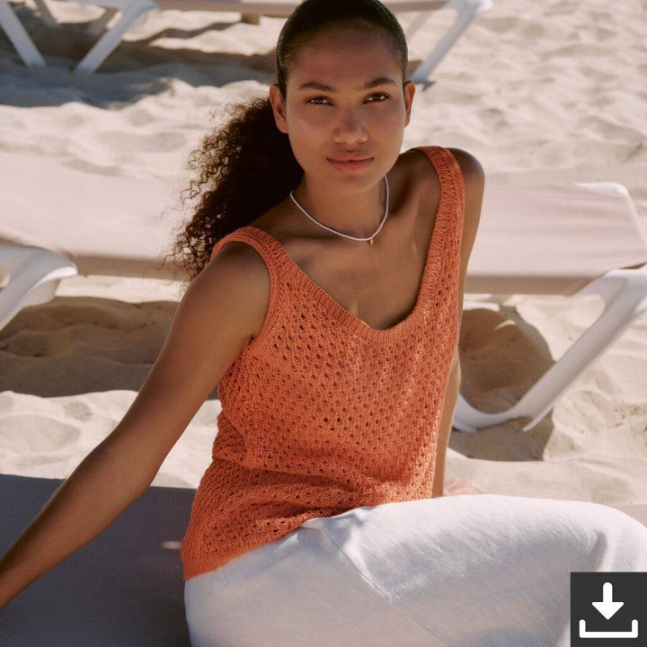 Lana Grossa Tanktop mit Netzmuster Strickanleitung - Lana Grossa (PDF) Lieblingsgarn