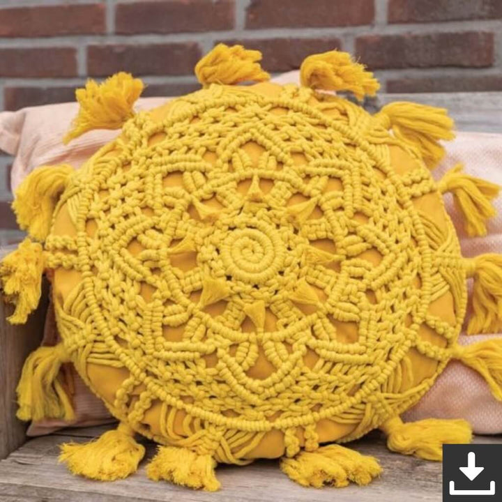 Durable Pattern Solstice Makramee Kissen Durable Rope (PDF) Lieblingsgarn