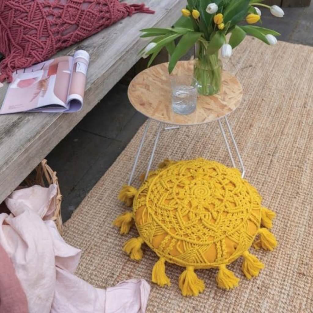 Solstice Makramee Kissen Durable Rope (PDF) Lieblingsgarn