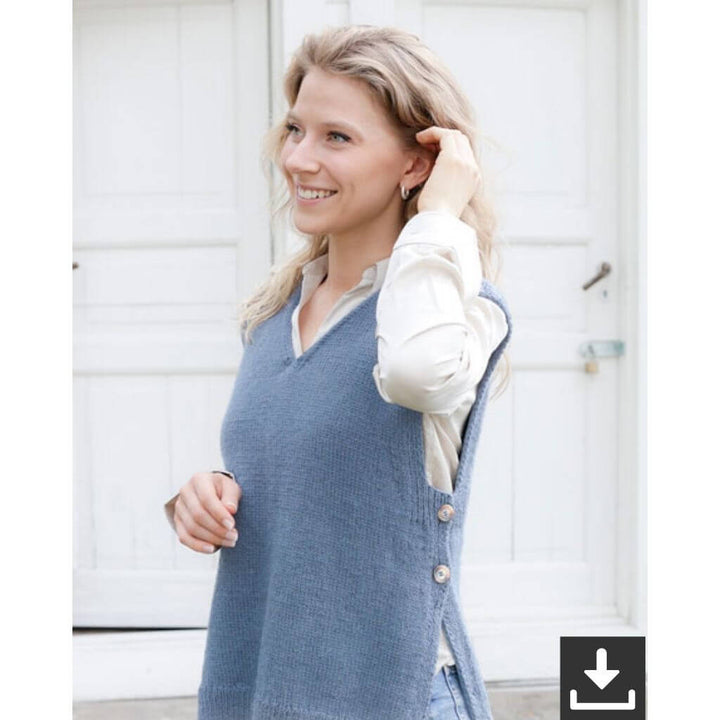 Drops Pullunder Steel Sky Vest Strickanleitung - Drops (PDF) Lieblingsgarn